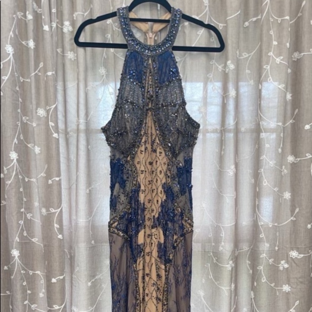 COPY - Royal Blue beaded gown